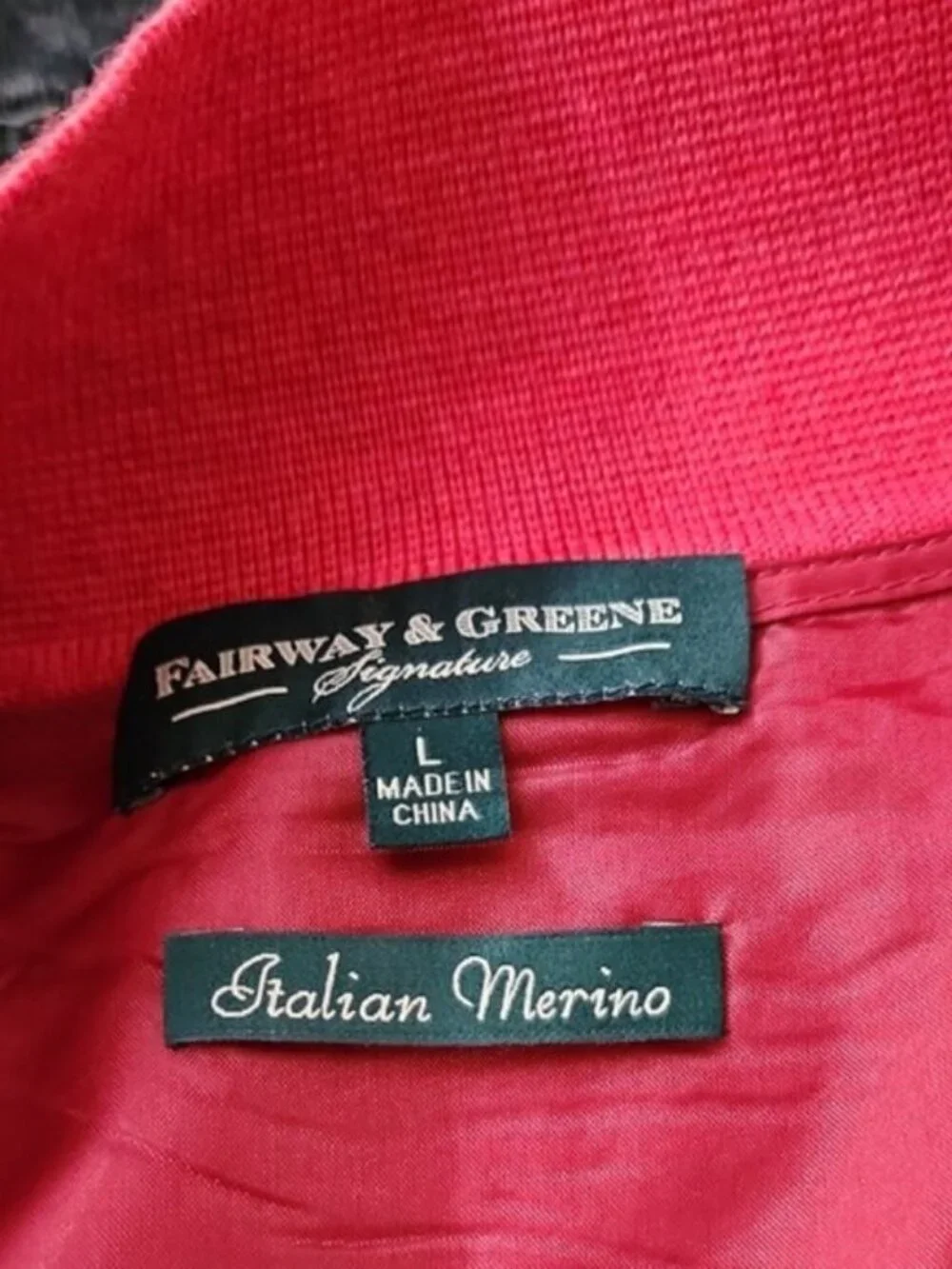 Fairway & Greene Men's Vest Red Italian Merino Wool Quarter-Zip Golf Large